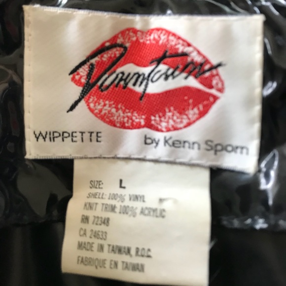 Vintage Kenn Sporn Whippet shiny vinyl jacket sz L - Picture 4 of 4